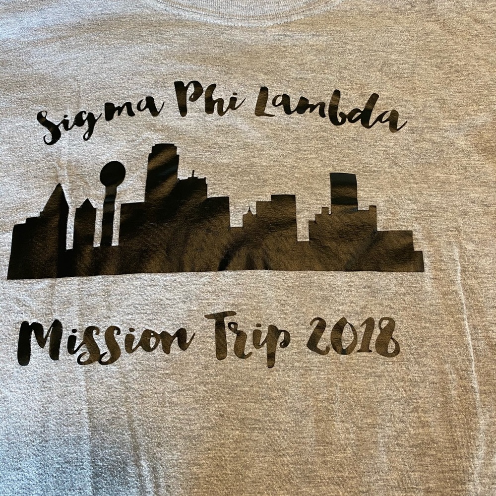 Grey sigma phi lambda mission trip tshirt